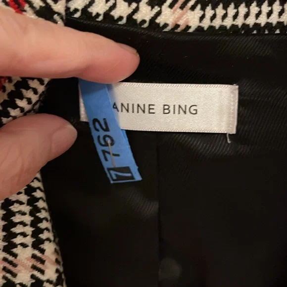 EUC Annine Bing Classic Black and White Checkered Blazer - Picture 2 of 6